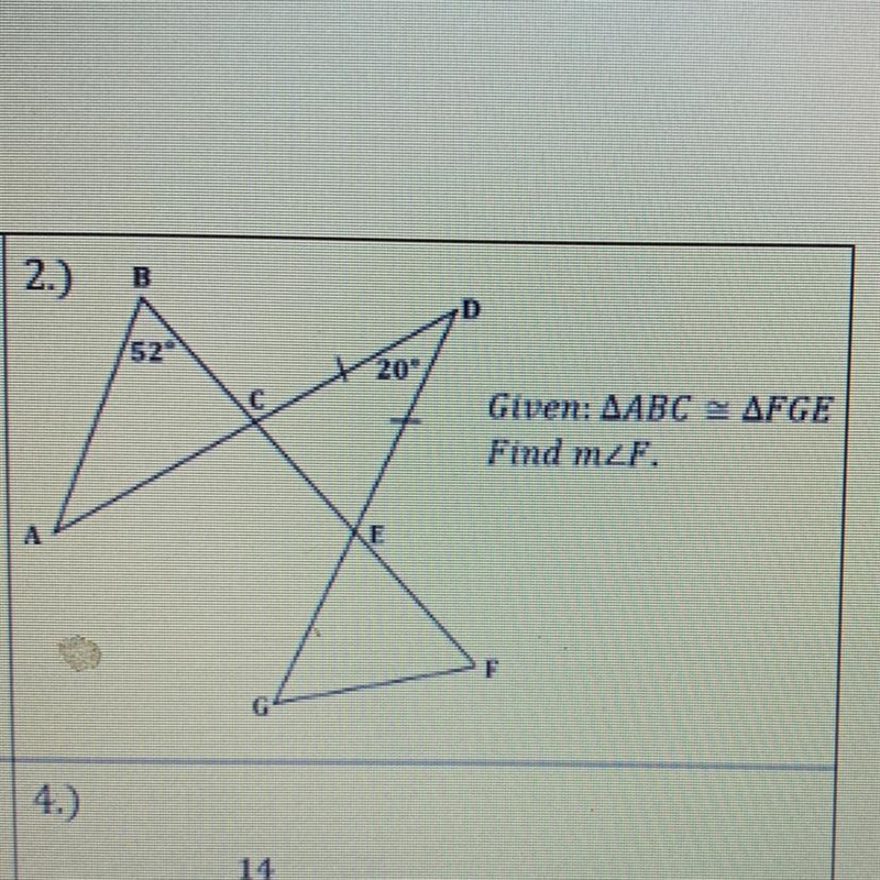 Given ABC = FGE find m-example-1