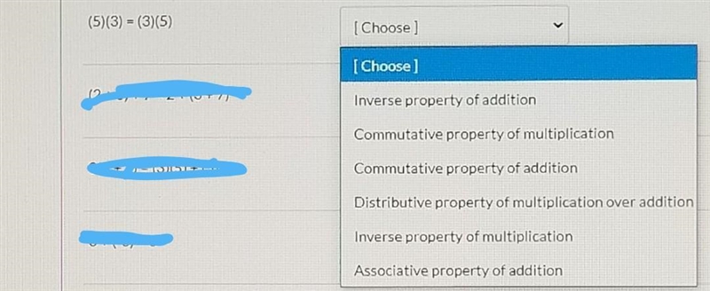 Each expression with the appropiate property:​-example-1