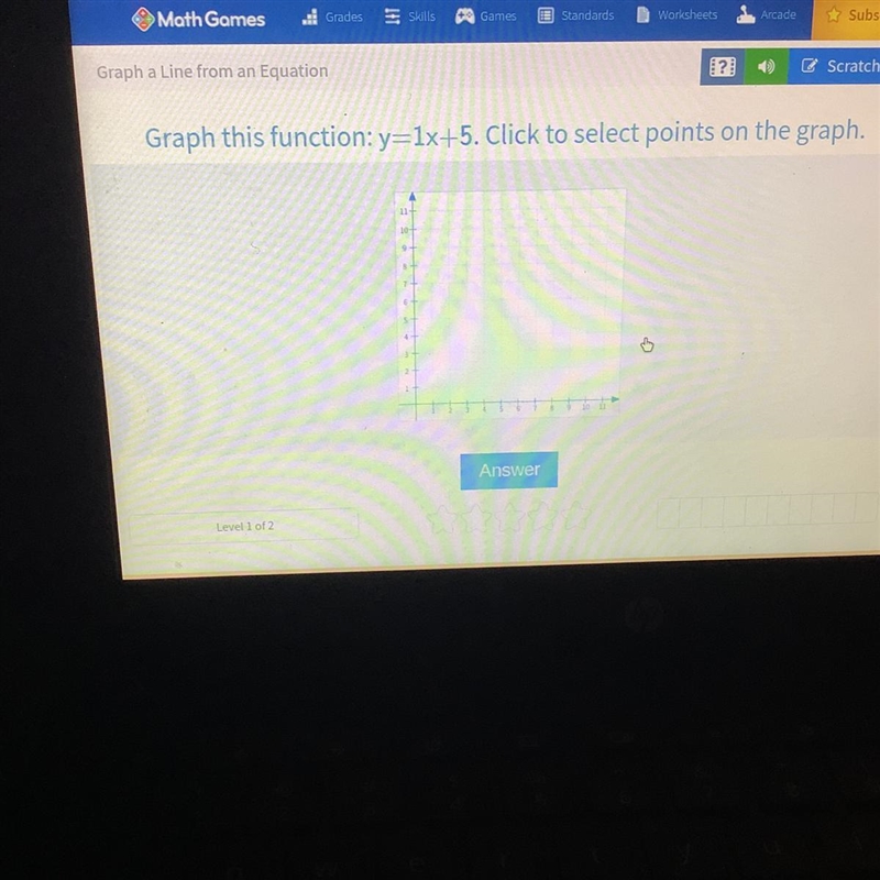 Graph this function: y=1x+5.-example-1