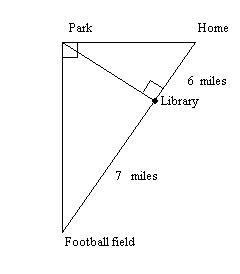 Kristen lives directly east of the park. The football field is directly south of the-example-1