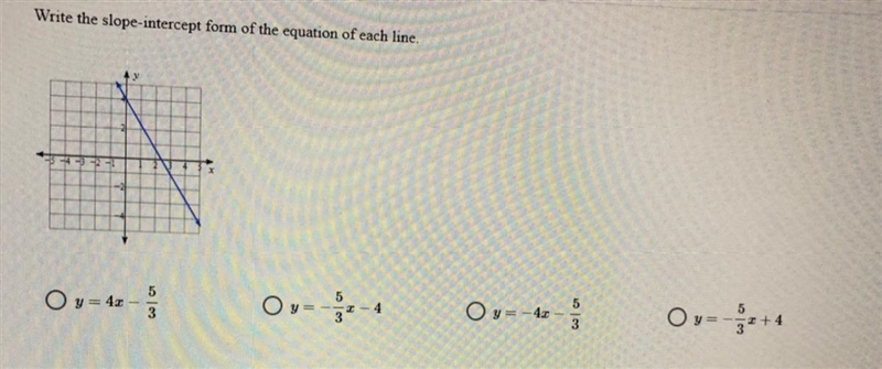 Write the slope intercept form of the equation of each line .Plz help-example-1