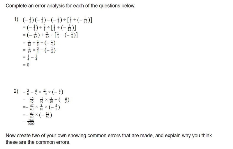 Complete an error analysis for each of the questions below.-example-1