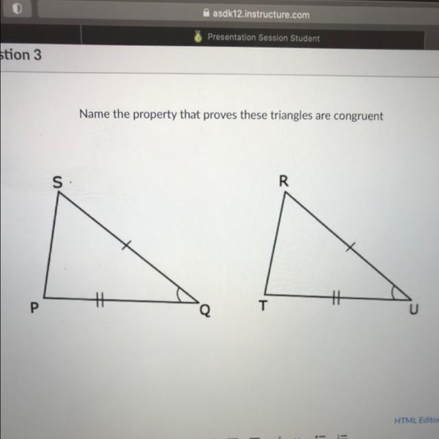 Name the property that proves these triangles are congruent-example-1