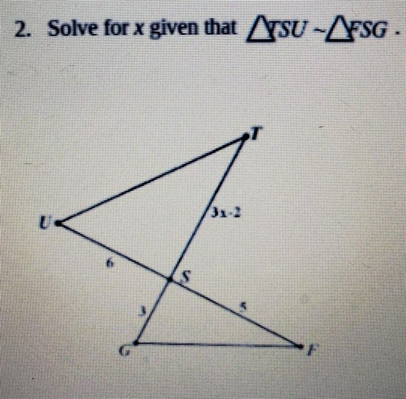 2. Solve for x given given the following ​-example-1