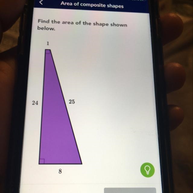 Find the area of the shape shown below.-example-1