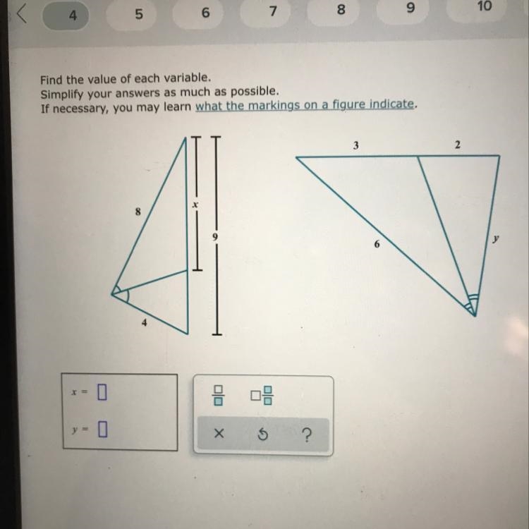 Find the value of each variable. PHOTO ABOVE ⚠️TEST⚠️-example-1