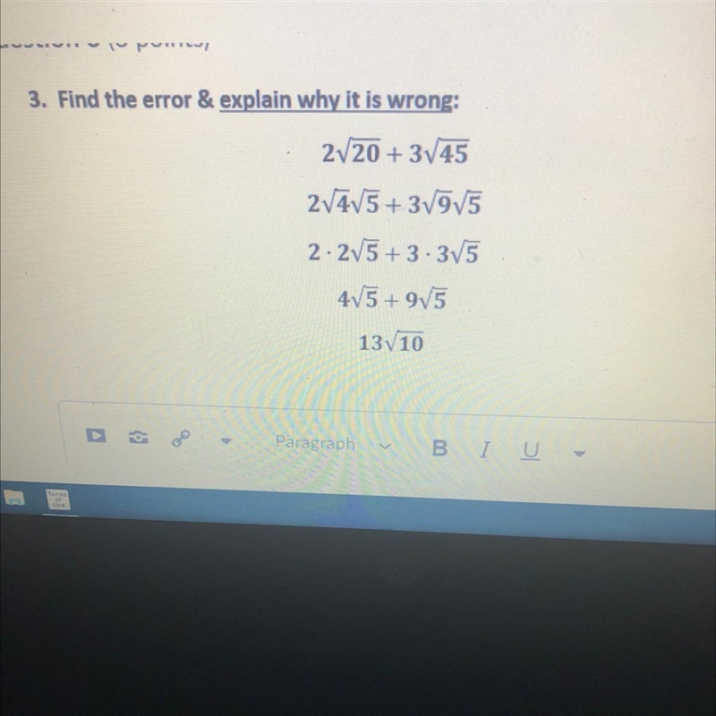 Find the error & explain why it is wrong:-example-1