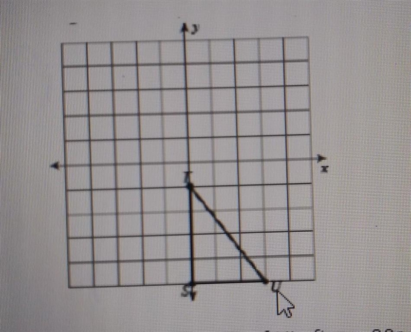 find the coordinate of U' after a 90° counterclockwise rotation of the triangle about-example-1