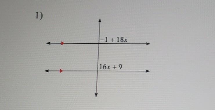 Solve for x -1 + 18x 16x + 9​-example-1