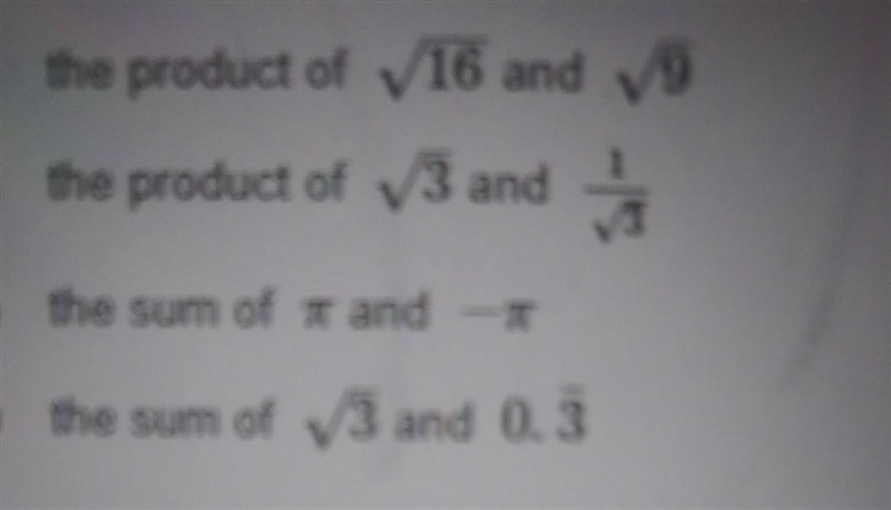 Which of the following is an irrational number​-example-1