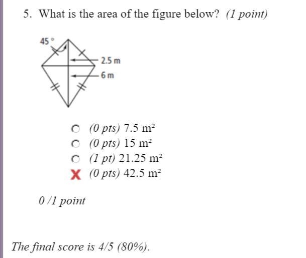 What is the area of the figure below?-example-1