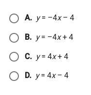 What is the equation of the line through the (2, -4) and (0, 4)-example-1