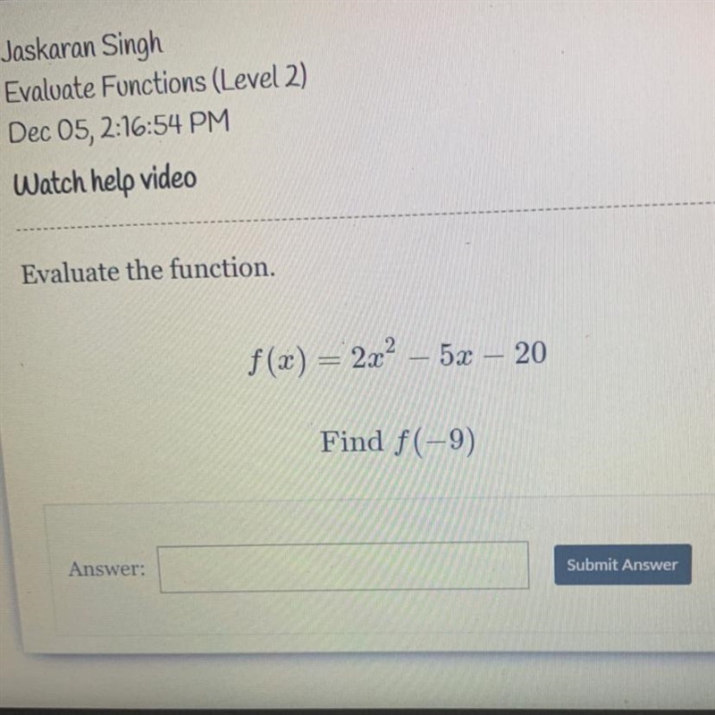 Evaluate the function?-example-1