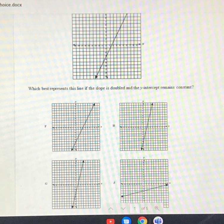 The graph of a line that contains the points (-1,-5) and (4, 5) is shown below.-example-1