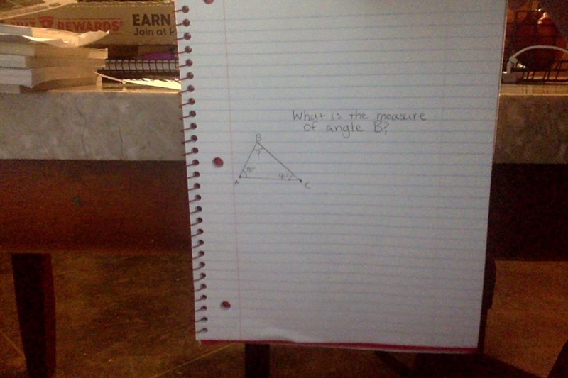 Angle A is 80, Angle C is 40 Figure out what measure the angle of B-example-1