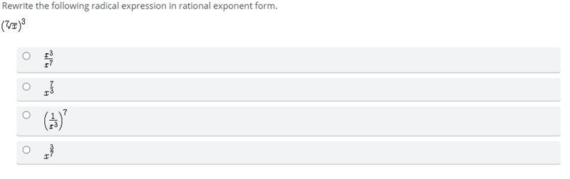 Rewrite the following radical expression in rational exponent form.-example-1