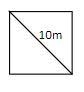 The diagonal of a square is 10m long. What is the length of the side of the square-example-1