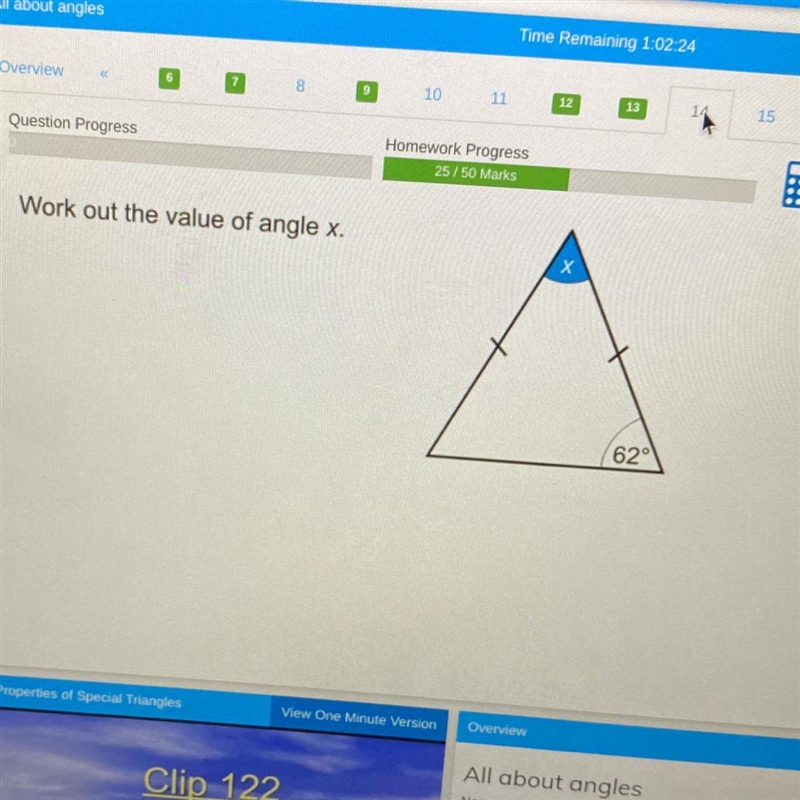 You need to Find the angle x-example-1