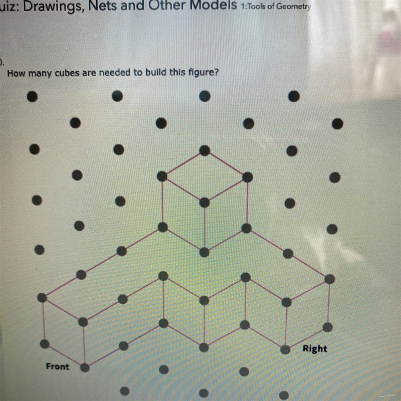 How many cubes are needed to build this figure? 7 8 6 9-example-1