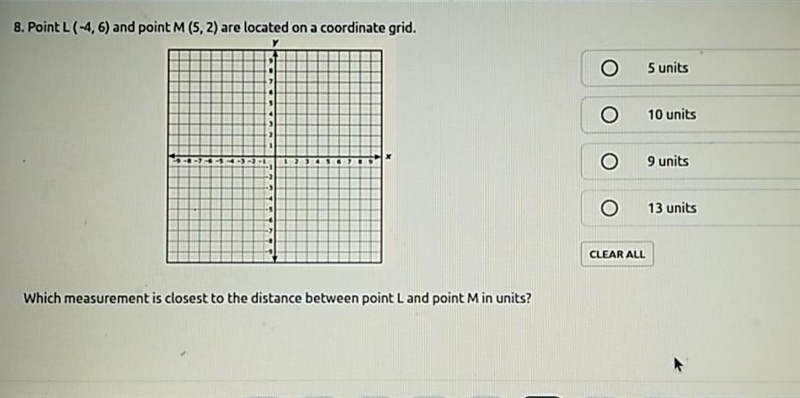 Plssssss help O 5 units O 10 units O 9 units O 13 units​-example-1