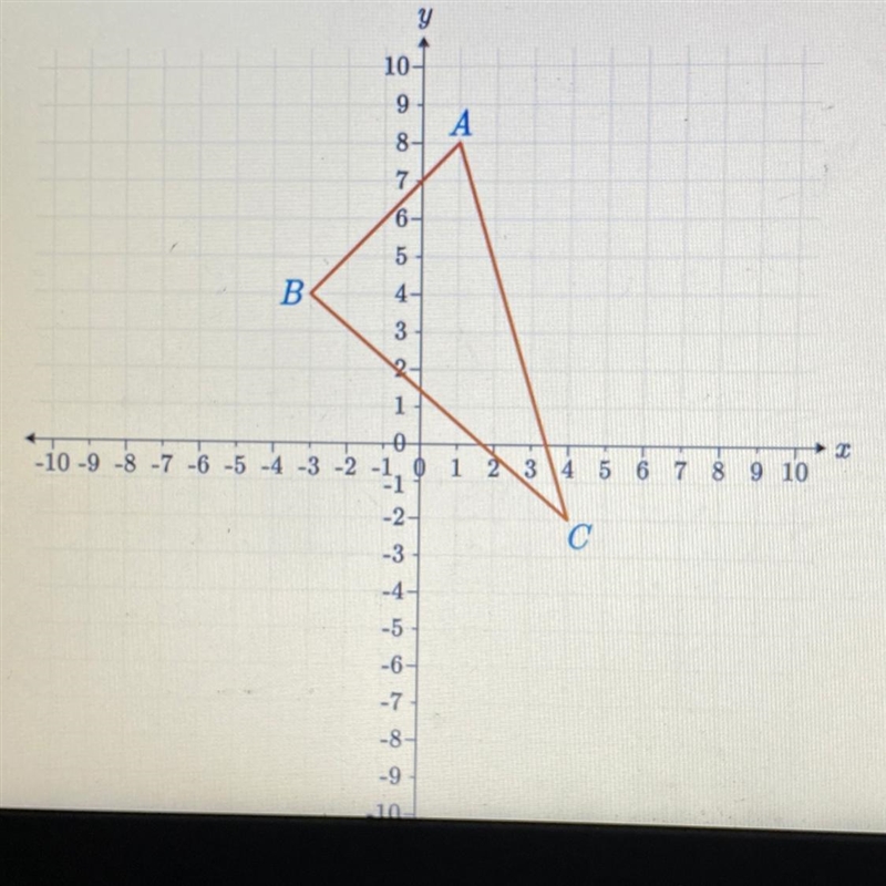 When applied to triangle ABC, what series of transformations will produce a triangle-example-1