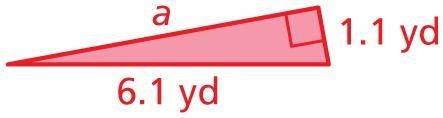 Find the missing length of the triangle A= yd-example-1