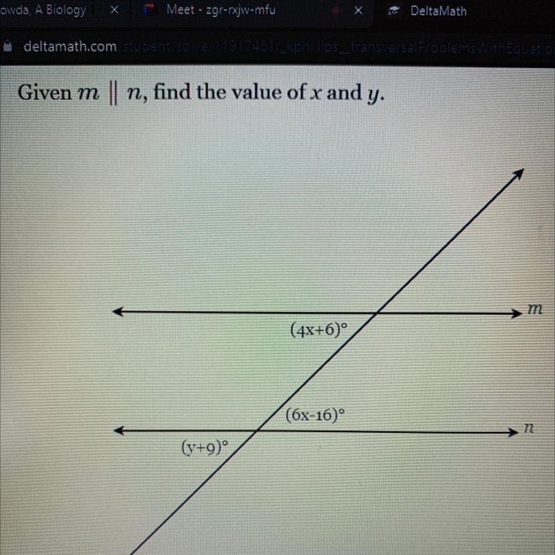 Help me please some one !!!?!?! Find x= y=-example-1