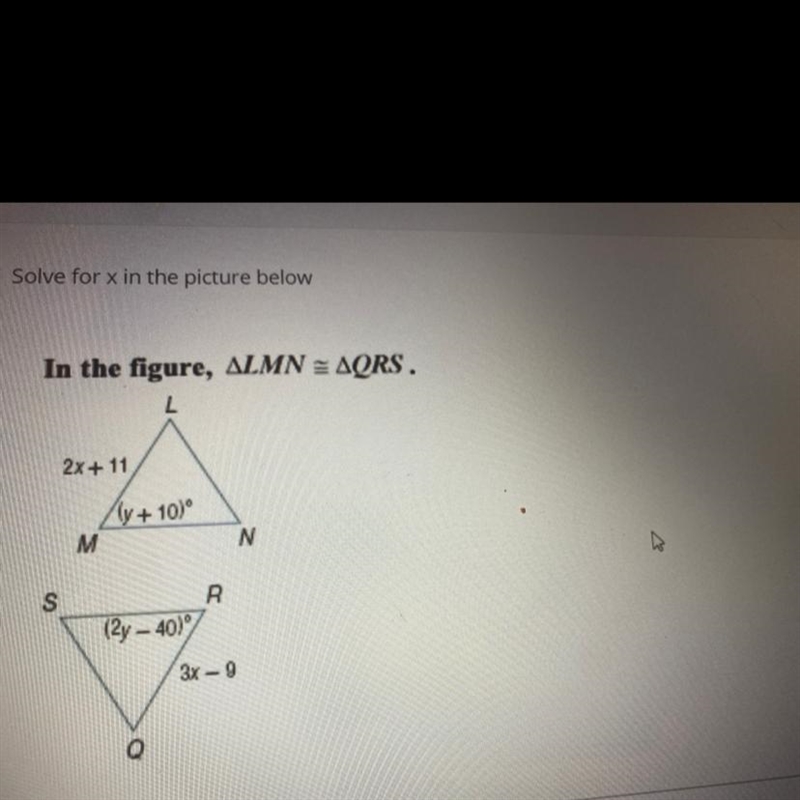 Solve for x in the picture below-example-1