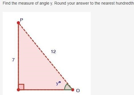 Please help me timed 5 minutes Find the measure of angle y.-example-1