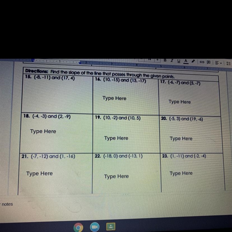 What is the answer??? Find the slope!!Only if you know please i will report you no-example-1