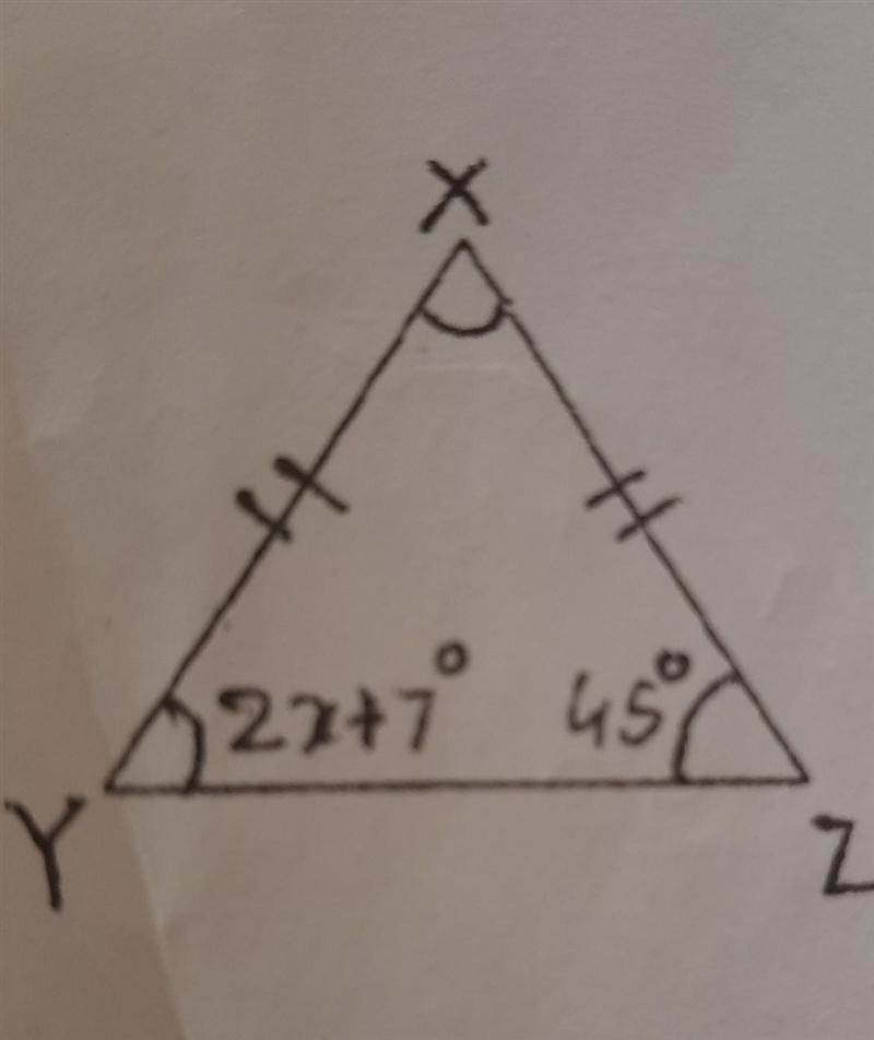 Find x in the given triangle ​-example-1