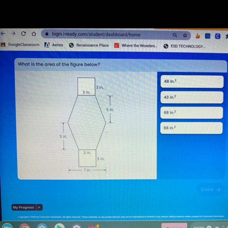 What is the area of the figure down below-example-1