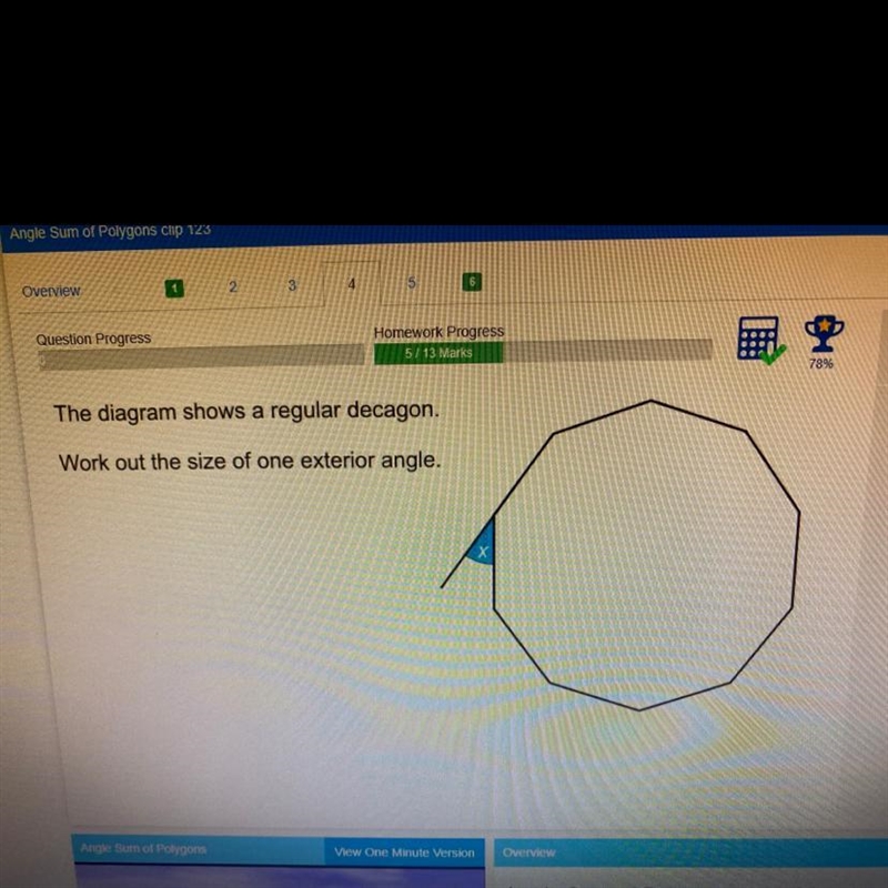 Work of the size of one exterior angle-example-1