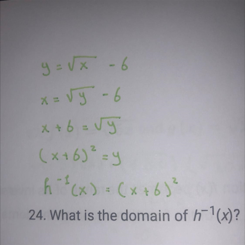 What is the domain of h^-1(x)-example-1