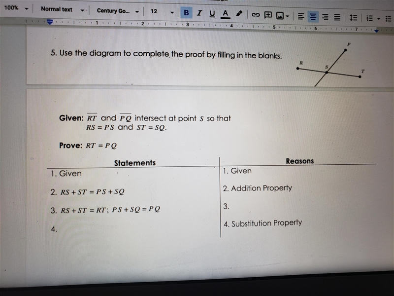 Use the diagram to complete the proof by filling in the blanks. Picture is attached-example-1