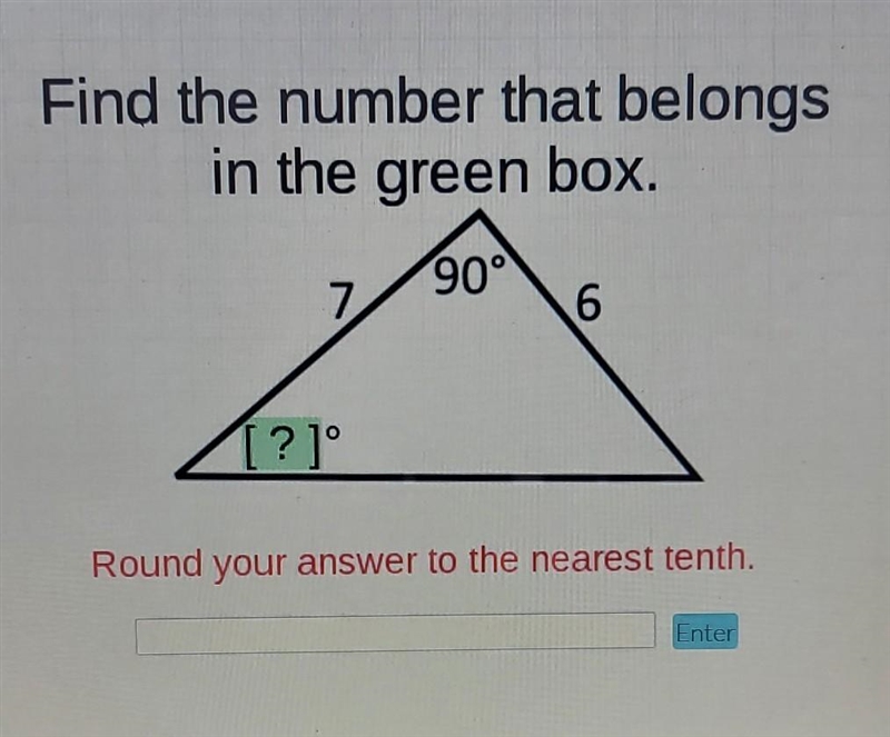 Find the number that belongs in the green box. Round your answer to the nearest tenth-example-1