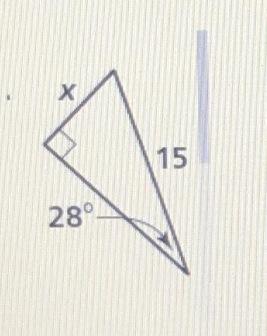 Find the value of x. Round to the nearest tenth A. 13.2 B. 7.2 C. 32.0 D. 0.03-example-1