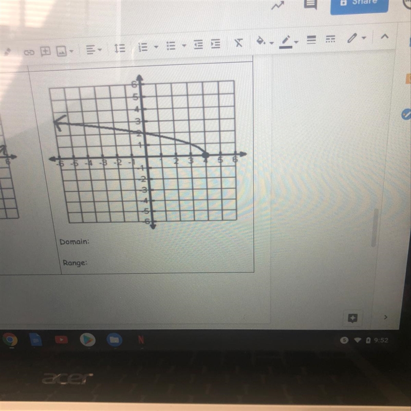 Find the range for the graph Domain: Range:-example-1