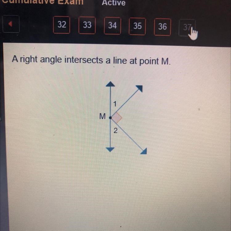 Which statement is true about angles 1 and 2? AThey are congruent BThey are right-example-1