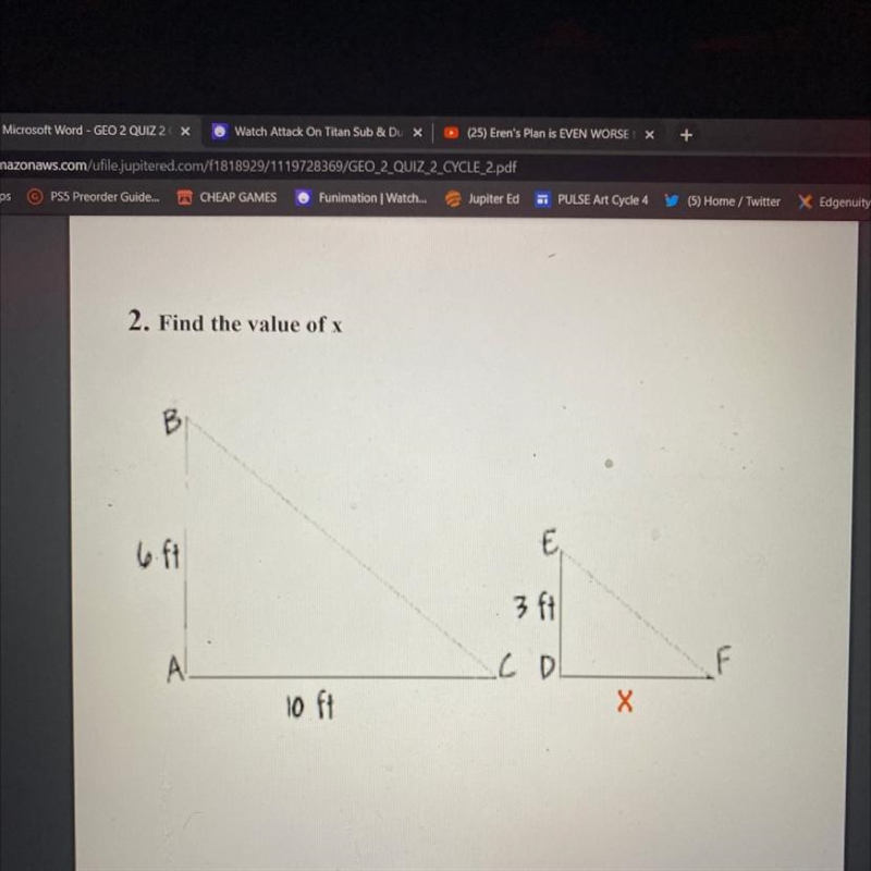 I need someone out there who can solve this answer find the value of X Please I very-example-1