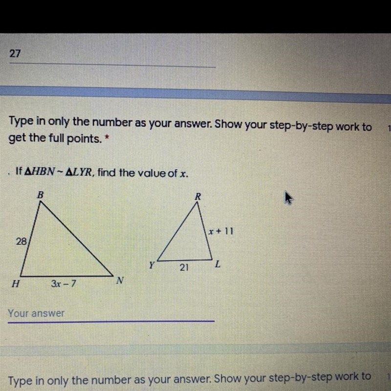 Find the value of X!!!-example-1