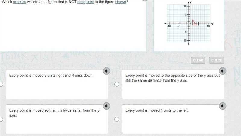 Which process will create a figure that is NOT congruent to the figure shown?-example-1