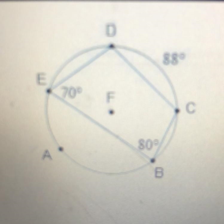 What is the measure of EAB in circle F? 72° 92° 148° 200°-example-1