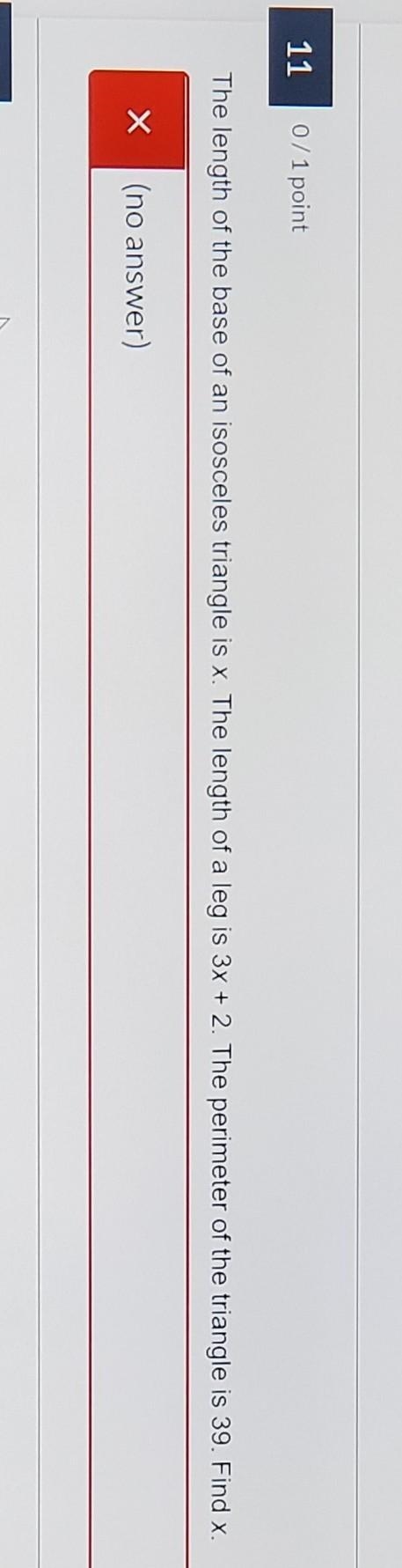 Pre ap geometry, please help with number 11.​-example-1