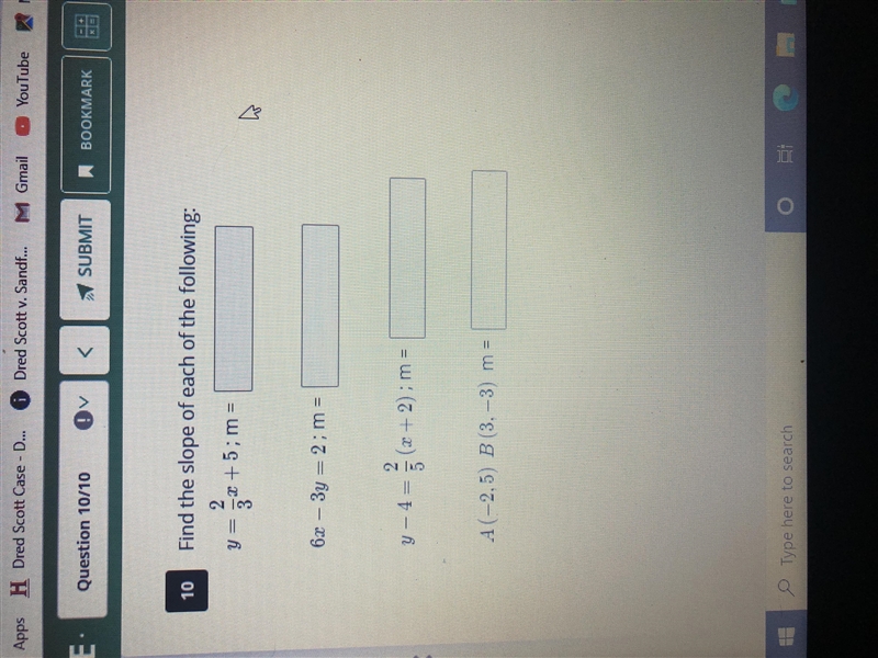 Find the slope of each of the following-example-1