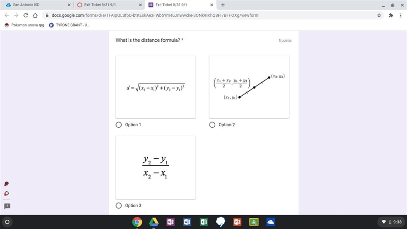 What is the distance formula-example-1