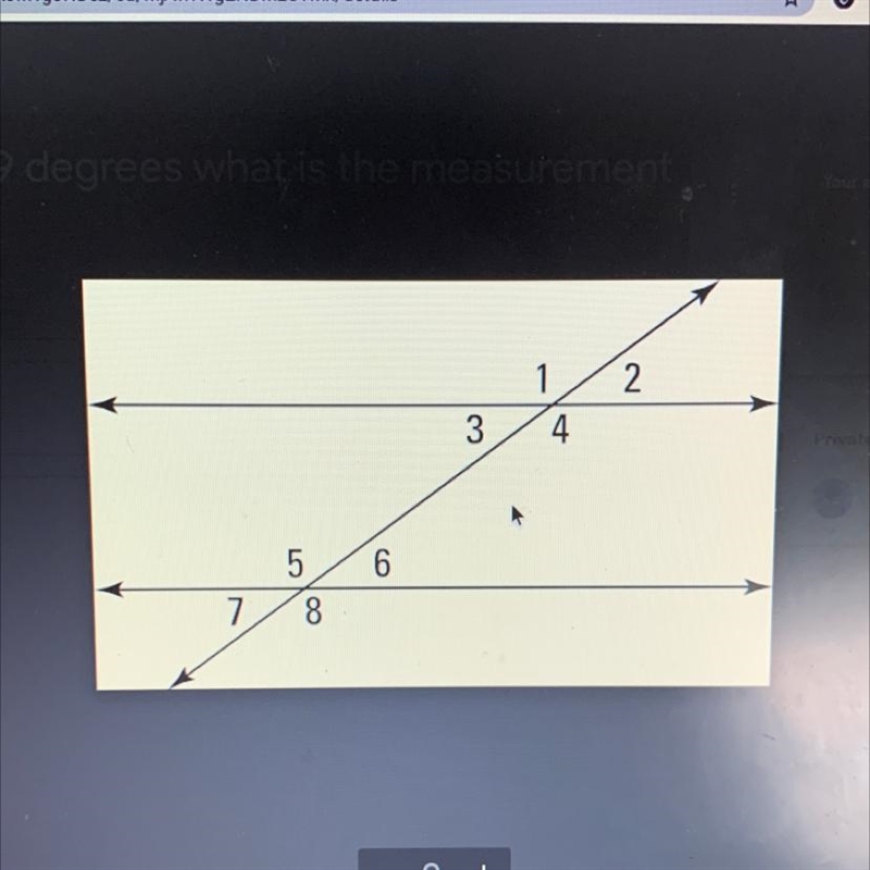 If angle 3 is 49 degrees what is the measurement of angle 6? HELP PLS 15 POINTS!:)-example-1