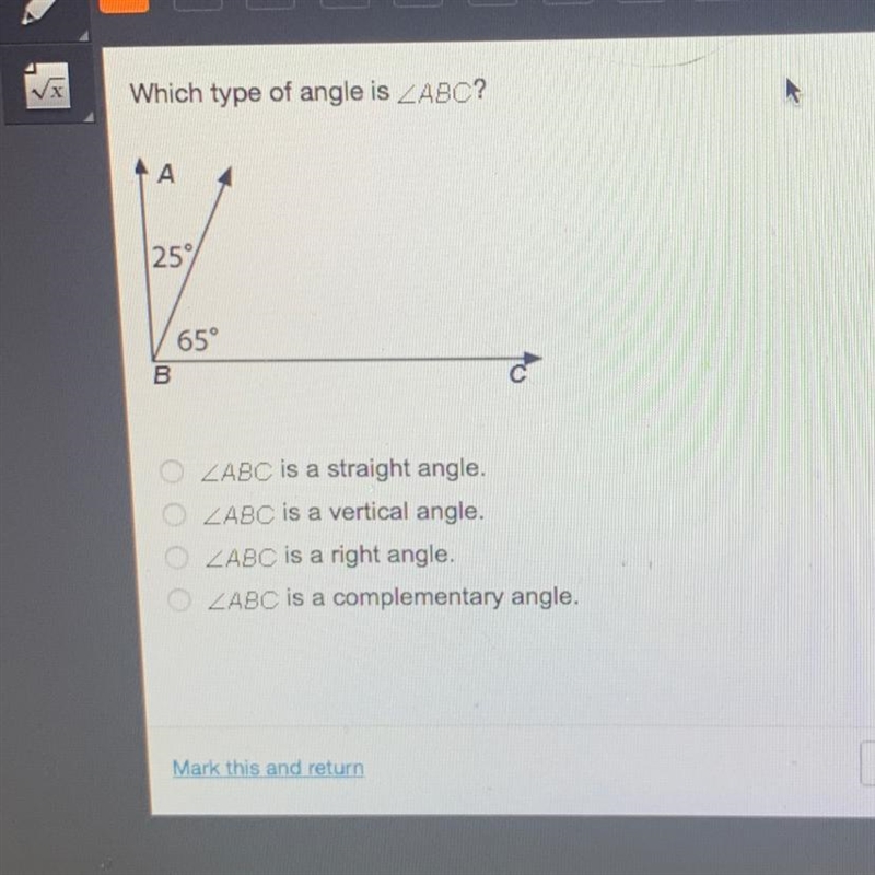 Which type of angle is ABC? help quick!-example-1