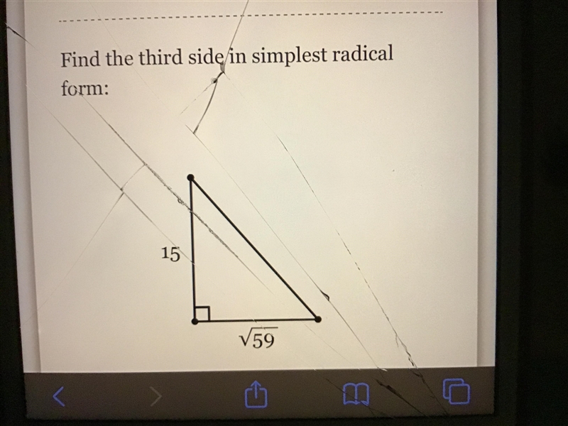 Find the third side in simplest radical form-example-1