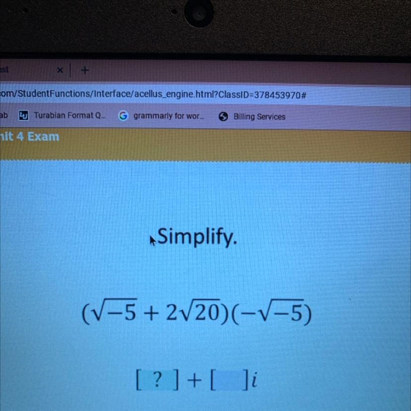 ( √-5 + 2√20) ( -√-5)-example-1